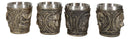 Animal Spirit Bald Eagle Owl Black Bear And Gray Wolf 2-Ounce Shot Glasses Set