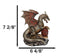 Fantasy Bronzite Fire Dragon Guarding LED Scaled Egg Decorative Figurine