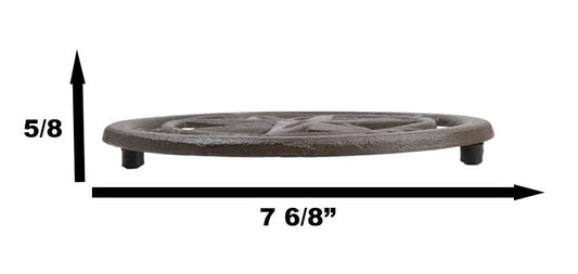 Rustic Cast Iron Polaris Northern Star Table Or Wall Trivet Symbol Of Good Luck