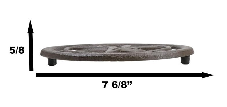 Rustic Cast Iron Polaris Northern Star Table Or Wall Trivet Symbol Of Good Luck