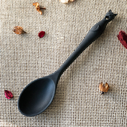 Wicca Gothic Witch Feline Cat Silicone Cooking Baking Chef Kitchen Utility Spoon - Ebros Gift