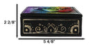 Metaphysical Wicca Rainbow Chakra Energy Zone 7 Colors Tarot Cards Trinket Box