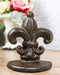 Rustic Vintaged Royal French Fleur De Lis Emblem Doorstop Door Wedge Porter