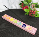 Ceramic Colorful Rainbow 7 Chakra Zone Colors Mandala Flowers Incense Holder