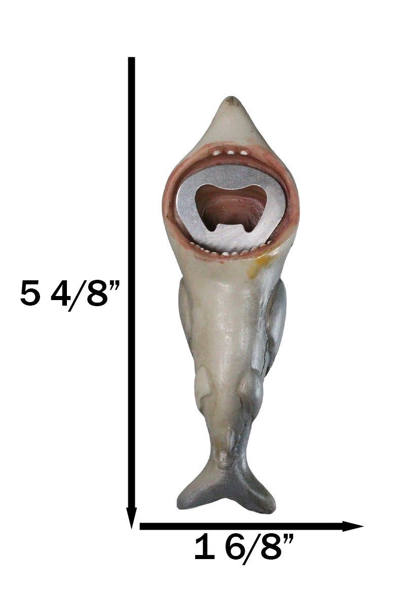Set Of 2 Nautical Marine Attacking Jaws Great White Shark Beer Bottle Openers