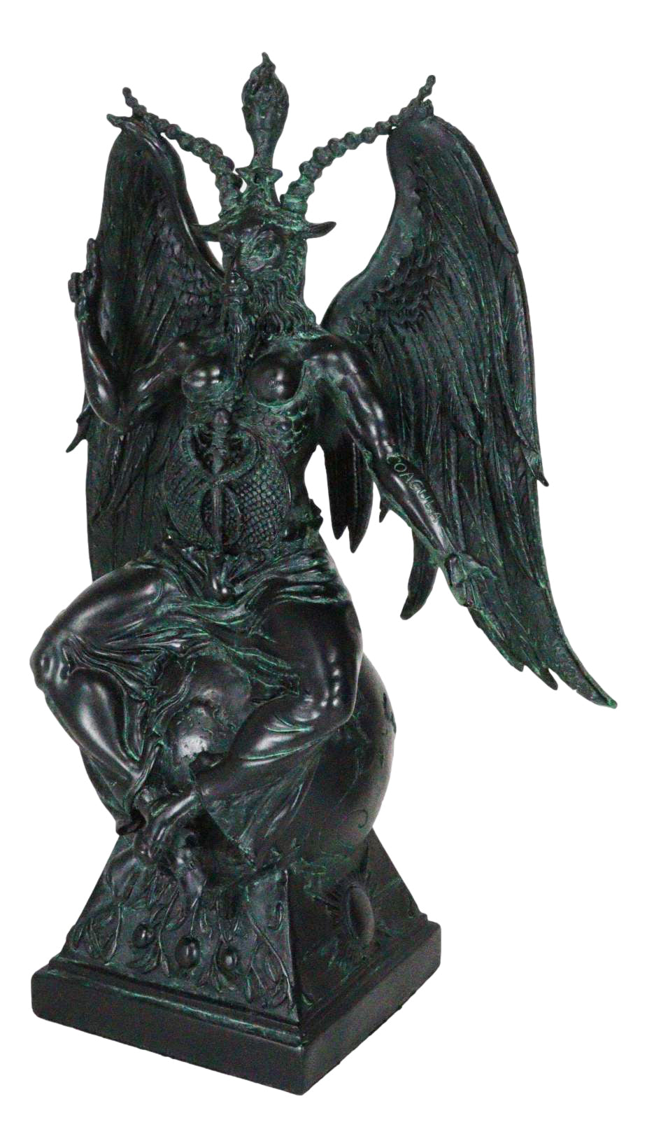 15"H Baphomet Sabbatic Goat Idol Occultic Statue Figurine Maxine Miller