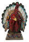 Native American Indian Rooster Chicken Chief With Roach Headdress Figurine
