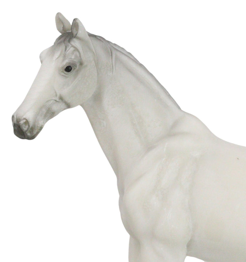 Equine Rare Breed Camarillo White Horse Steed Model Figurine On Base 6.25"L