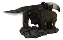 Rustic Western Native Bison Buffalo Stainless Steel Knife Letter Opener Set