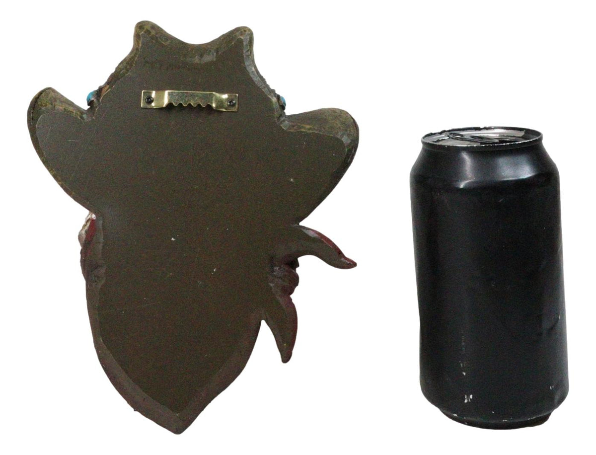 Western Wild West Cowboy Skull With Rose Eyes Hat and Bandana Mask Wall Decor