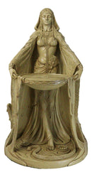 Celtic Irish Triple Goddess Mother Of All Gods Danu 15.5"H Statue Faux Wood Look