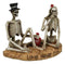 Love Never Dies Skeleton Bridal Wedding Couple With Rose by Red Heart Figurine