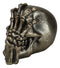 Day of The Dead Faux Bronze Hand Over Face Gesture Skull Figurine Macabre Humor