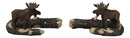 Set of 2 Rustic Western Bull Moose On Branch Drapery Curtain Holdback Tie Back