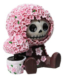 Furry Bones Japanese Sakura Pink Cherry Blossoms Skeleton Figurine Furrybones