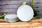 Pack Of 5 Ceramic Yukino Hana Snow Collection Large Round Dinner Plates 10" D