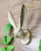 Pack Of 2 Antique White Pewter Cottage Bunny Rabbit Wall Coat Hat Leash Hooks