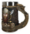 Viking Skull Berserker Warrior Wearing Horned Helmet Axes And Shields Coffee Mug