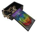 Metaphysical Wicca Rainbow Chakra Energy Zone 7 Colors Tarot Cards Trinket Box