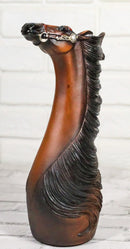 Rustic Western Country Chestnut Horse Decorative Vase Figurine Floral Planter