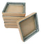 Set Of 6 Blue River Ao Nagashi Art Ceramic Square Condiment Sauce Dishes 2oz