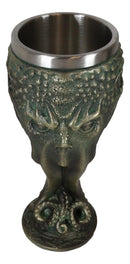Ocean Kraken Cthulhu Cosmic Giant Octopus The Great One Faux Bronze Wine Goblet