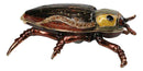 Brown Firefly Lightning Enameled Pewter Austrian Crystals Trinket Jewelry Box