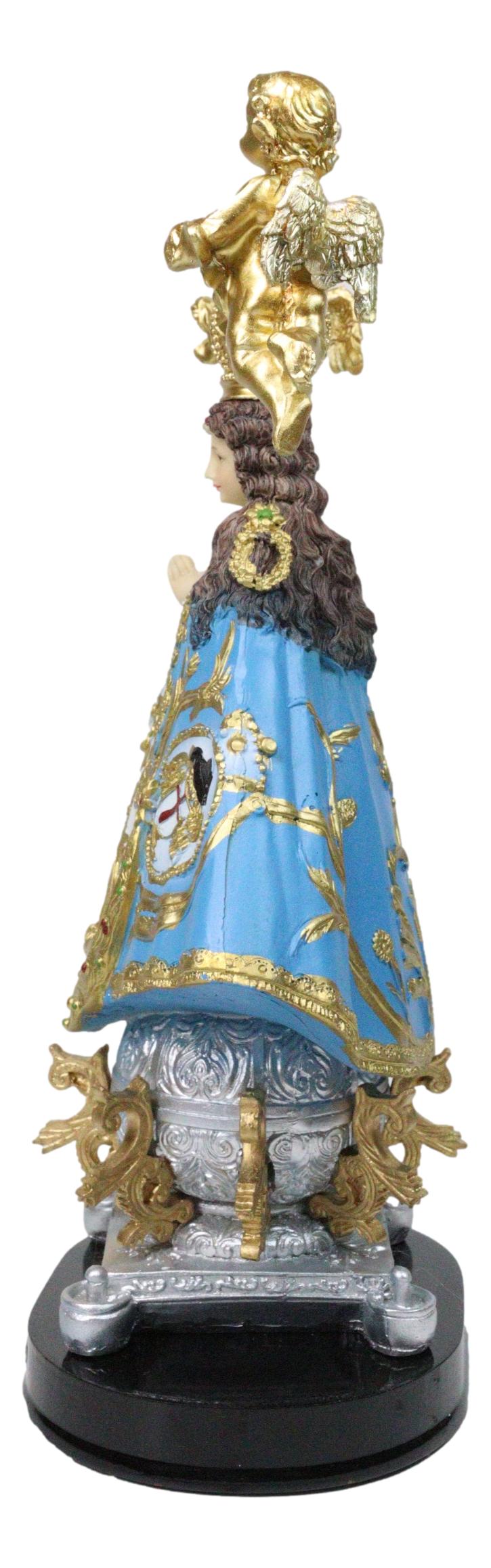 Our Lady of San Juan De Los Lagos with Golden Crown And Angels Figurine 12"H