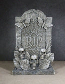 Ossuary Gothic Skulls Death Moths Graveyard Mortuary RIP Tombstone Figurine