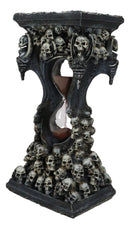 Gothic Graveyard Morphing Cranium Skulls Invertible Pillar Sand Timer Figurine