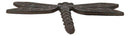 Pack Of 2 Rustic Forged Cast Iron Whimsical Auspicious Dragonfly Wall Decors