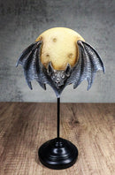 Gothic Phul Moon Bat Dracula Masque Ornament On Pole Stand Or Wall Sculpture
