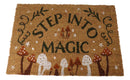 Step Into Magic Dark Forest Mushrooms Wicca Coir Coconut Fiber Floor Mat Doormat