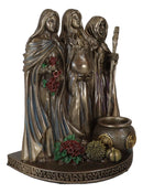 Sacred Phases of The Moon Triple Goddess Mother Maiden Crone Life Cycle Figurine