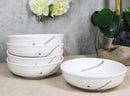 Pack Of 5 Ceramic Yukino Hana Collection Soup Salad Rice Shallow Bowls 10oz