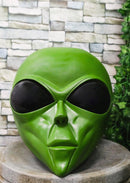 Oversized UFO Space Invader Martian Green ET Roswell Alien Head Skull Statue 18"