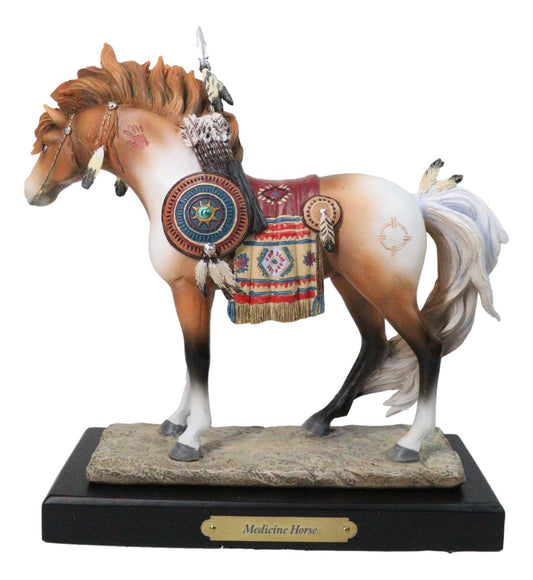 Native American Medicine Steed Horse Western Decor Figurine By Laurie Prindle