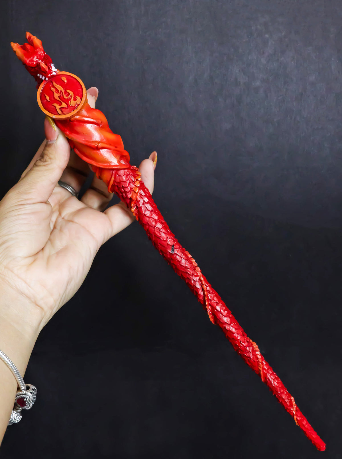 Water Fire Wind Earth Set Of 4 Elemental Dragon Fantasy Cosplay Magic Wands