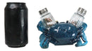 Nautical Ocean Marine Blue Crab Salt And Pepper Shakers Holder Figurine Set