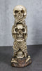 Triple Stacked Funny See Hear Speak No Evil Skulls Family Home Decor Figurine