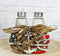 US Navy Sailor Eagle Anchor Trident Emblem And Flag Salt Pepper Shakers Holder