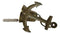 Aluminum Brass Plated Nautical Marine Fouled Anchor Door Wall Dinner Yard Bell