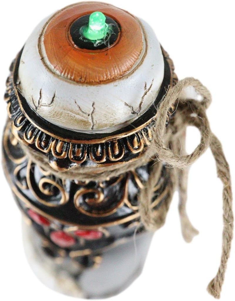 Evil Eye LED Light Decorative Potion Bottle with Skeleton Hands and Scrollwork