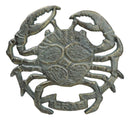 Nautical Marine Verdigris Sea King Crab Rustic Cast Iron Wall Or Table Trivet