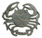 Nautical Marine Verdigris Sea King Crab Rustic Cast Iron Wall Or Table Trivet