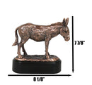 Rustic Western Farmhouse Ass Donkey Mule Electroplated Bronze Resin Figurine