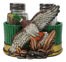 Rustic Western Mallard Duck Meadow Green Shotgun Shells Salt Pepper Shakers Set