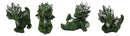 Set of 12 Colorful Metallic Baby Rock Dragons in Multiple Poses Mini Figurines