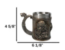 Norse Mythology Viking Berserker Warrior With Wolf Coffee Tankard Mug 16oz