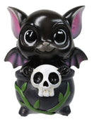 Black Onyx Drake Potion Pals Small Baby Dragon Imp Sitting in Cauldron Figurine